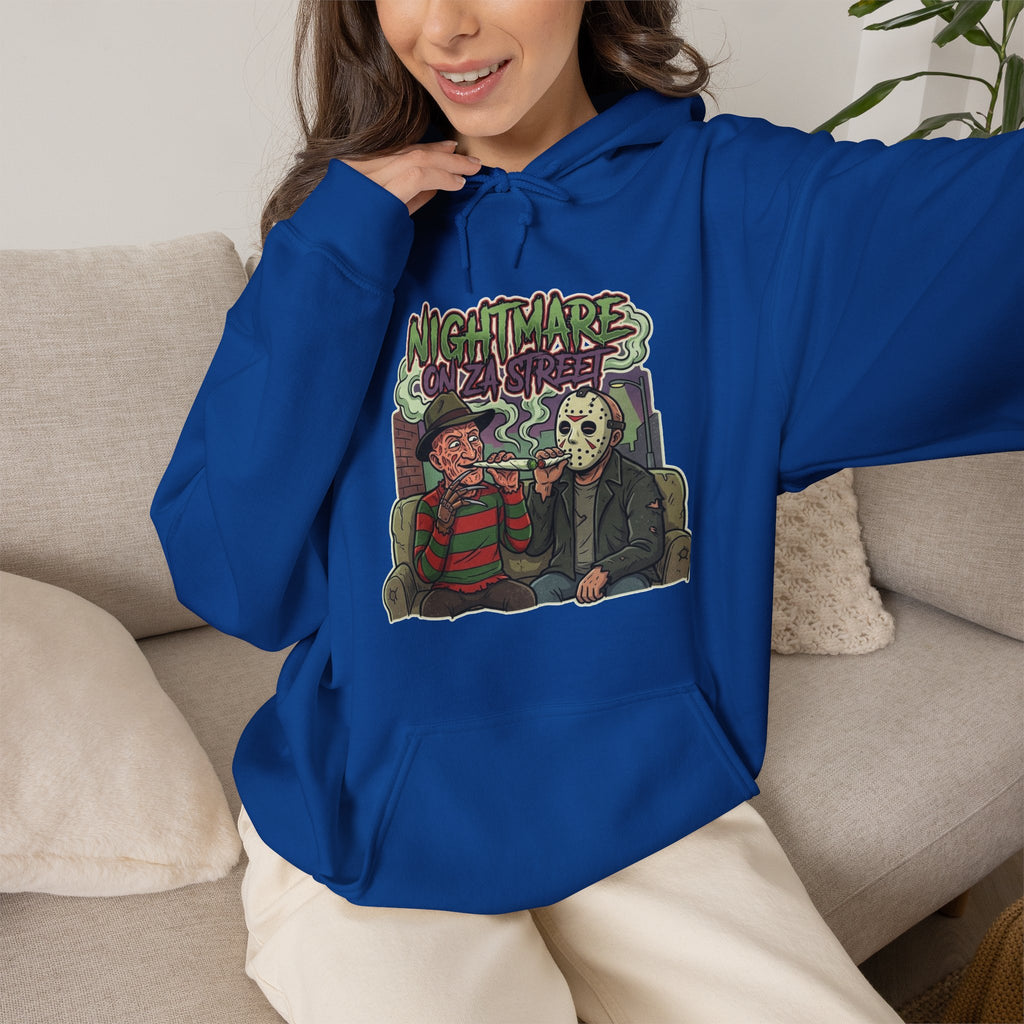 Vert Freddy & Jason Smoker Vintage Style Unisex Hoodie