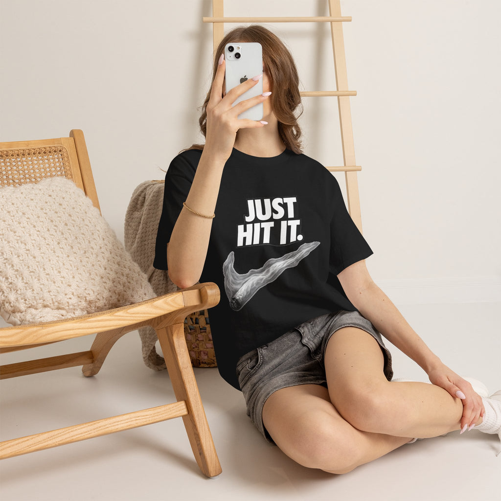 Vert Just Hit It Vintage Style Unisex Cotton Graphic T-Shirt