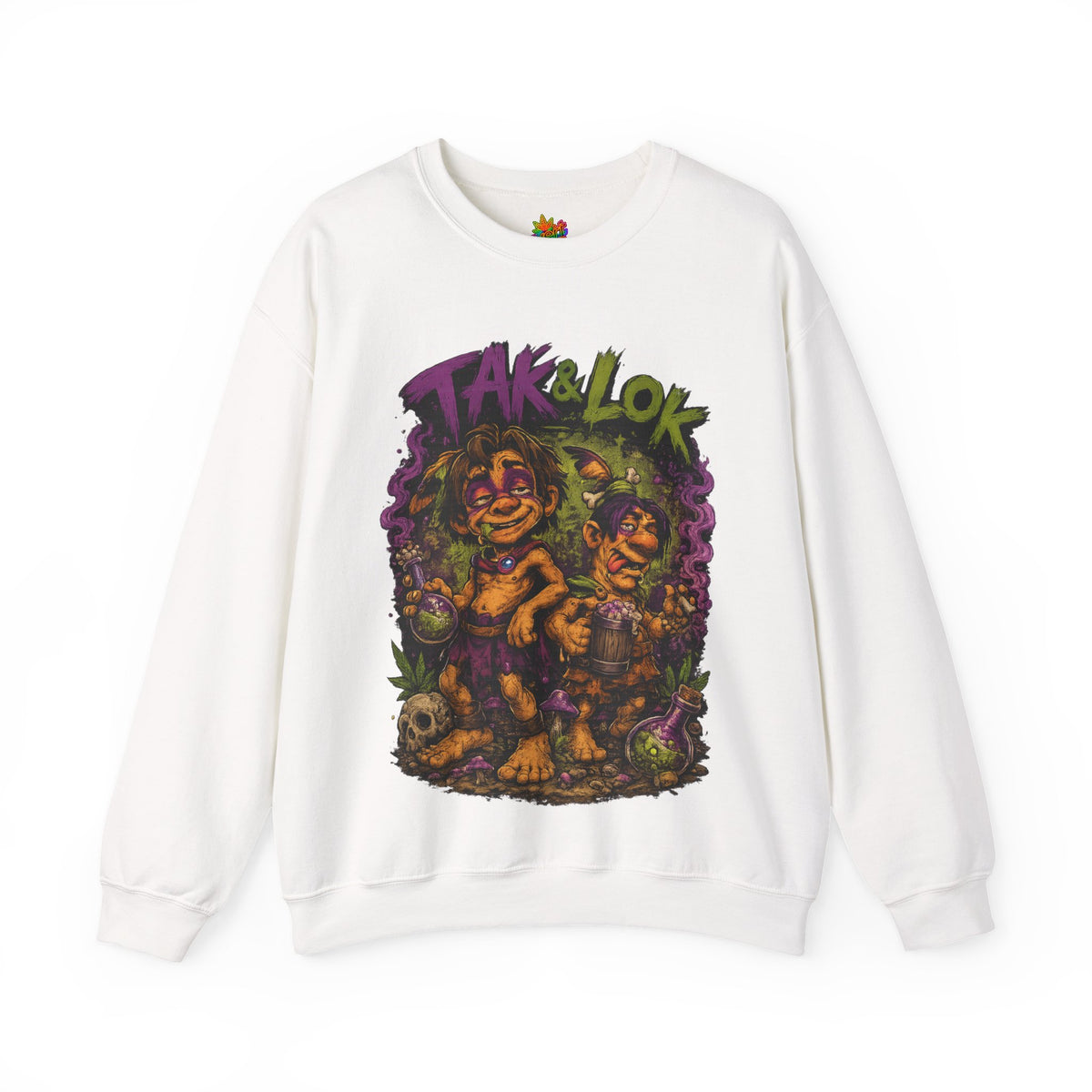 Vert Tak & Lok Vintage Style Unisex Graphic Crewneck Sweatshirt
