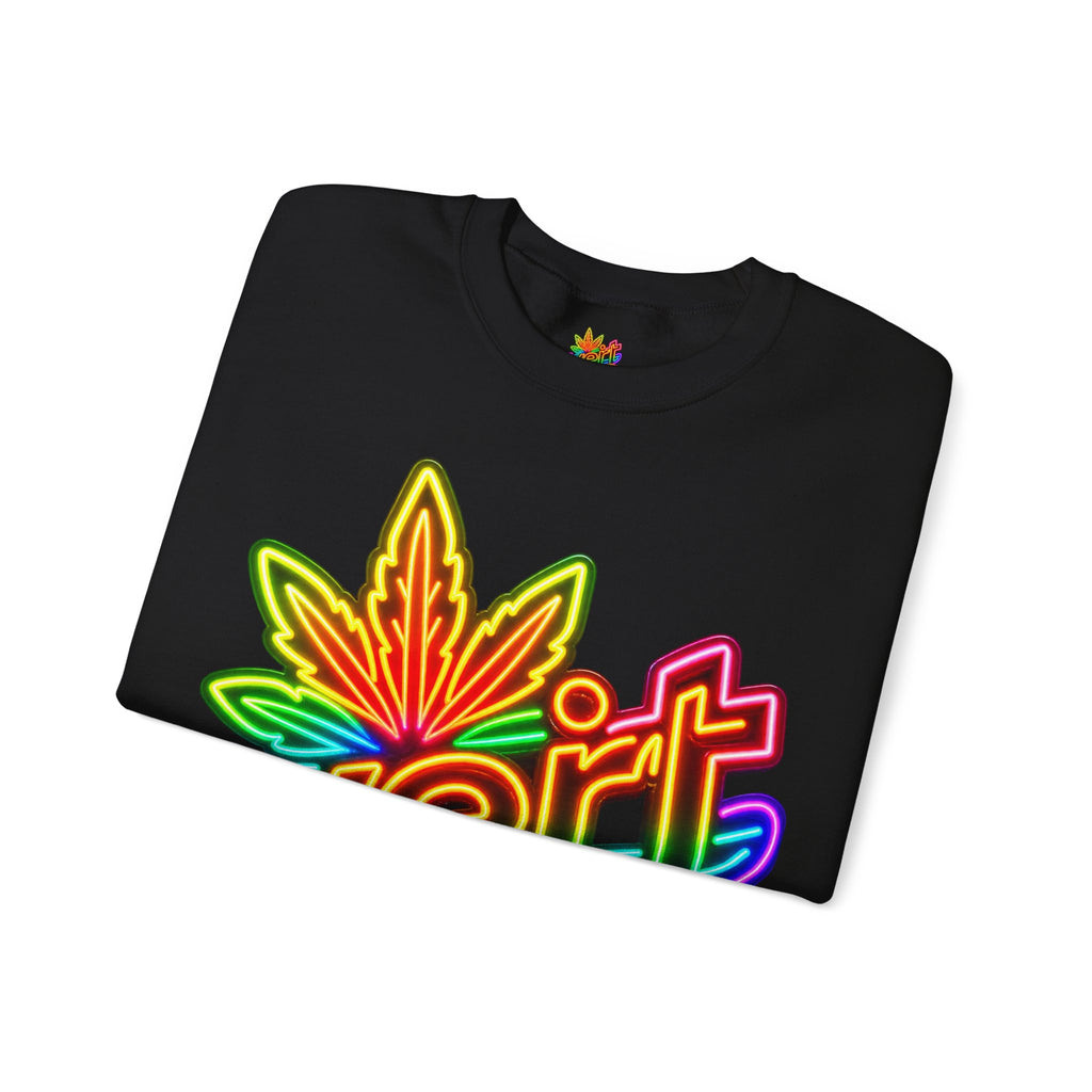 Vert Neon Logo Vintage Style Unisex Graphic Crewneck Sweatshirt