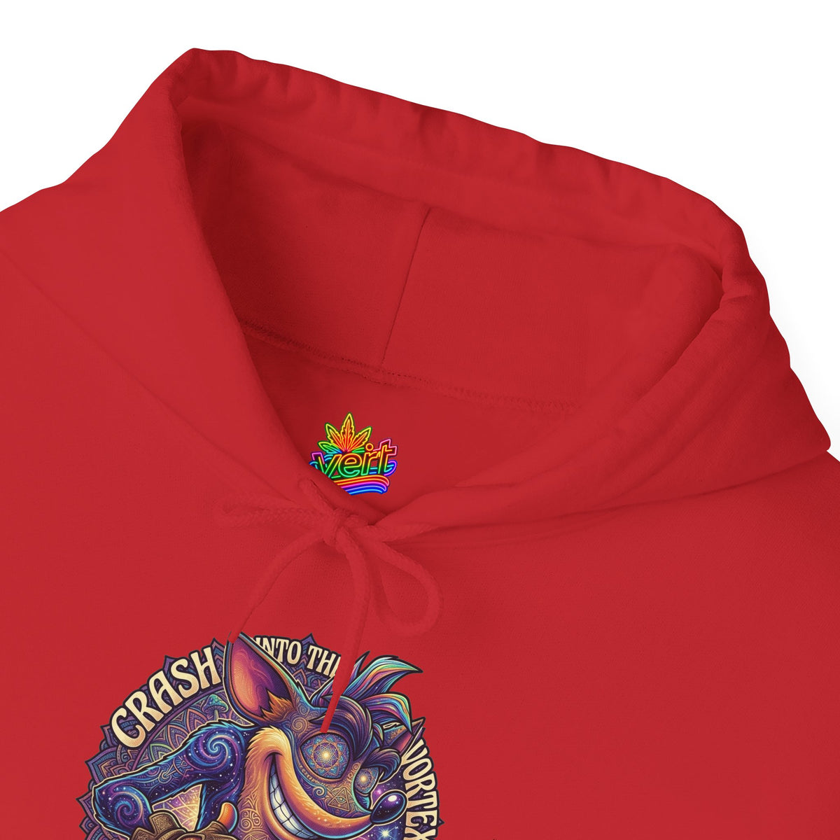 Vert Crash Bandicoot Psychedelic Vintage Style Unisex Graphic Hoodie
