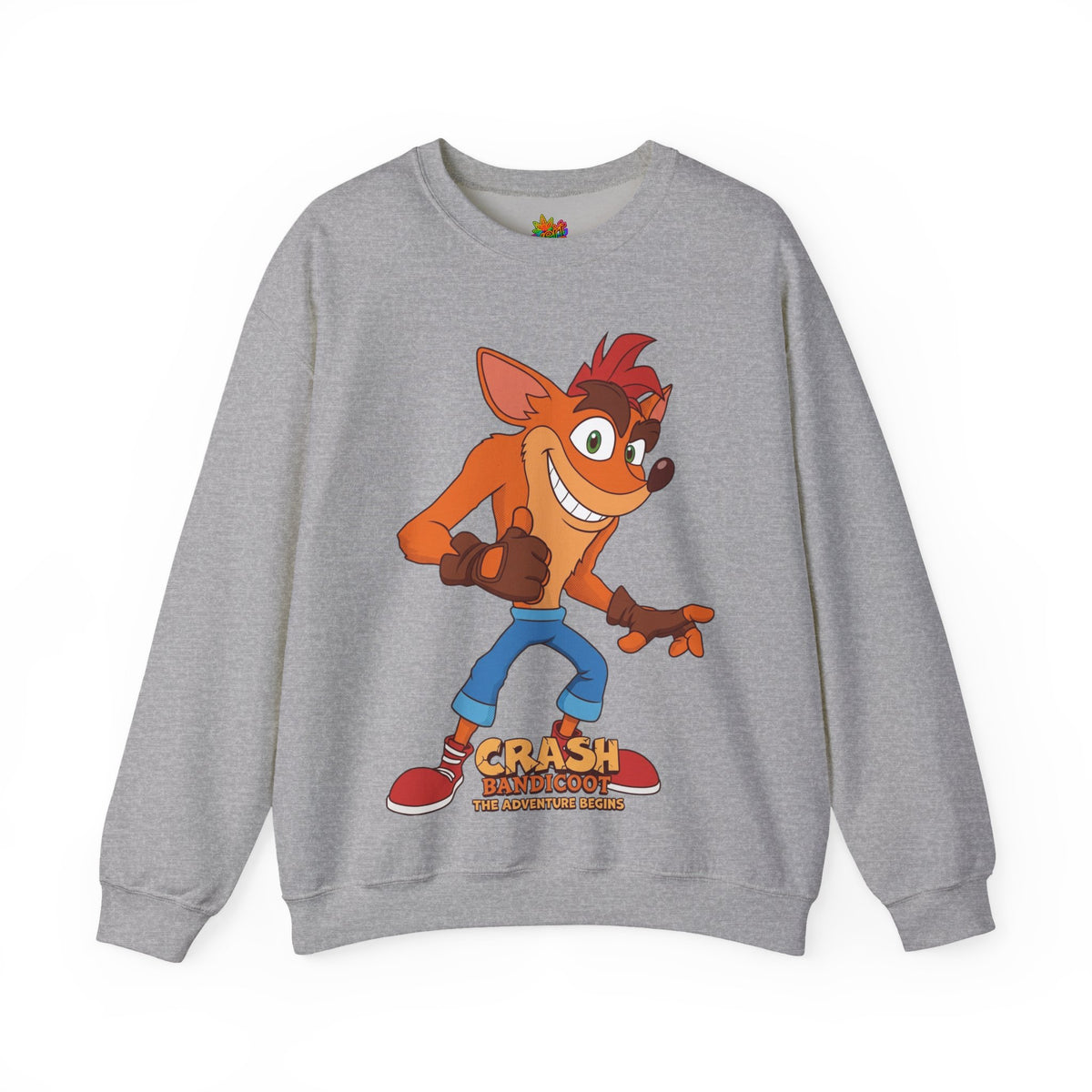 Vert Crash Bandicoot Vintage Style Unisex Graphic Crewneck Sweatshirt