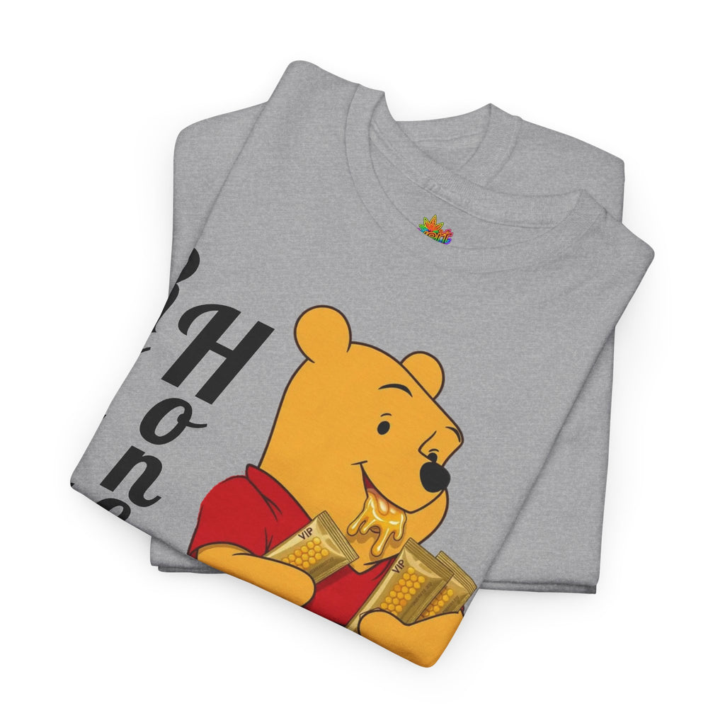 Vert Winnie The Pooh "Royal Honey" Vintage Style Unisex Cotton Graphic T-Shirt