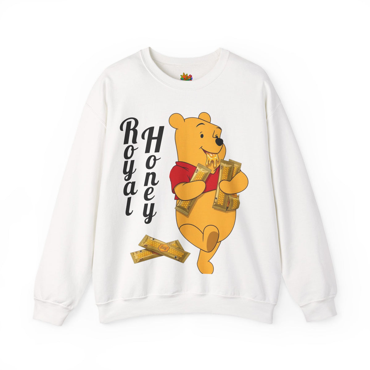 Vert Winnie The Pooh "Royal Honey" Vintage Style Unisex Graphic Crewneck Sweatshirt