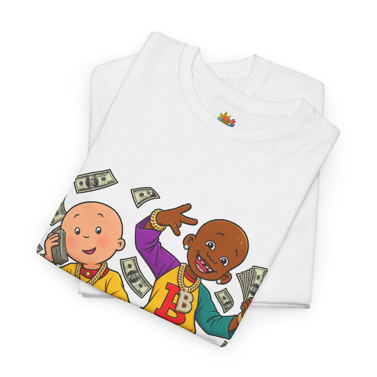 Vert Little Bill & Caillou Alt Vintage Style Unisex Cotton Graphic T-Shirt