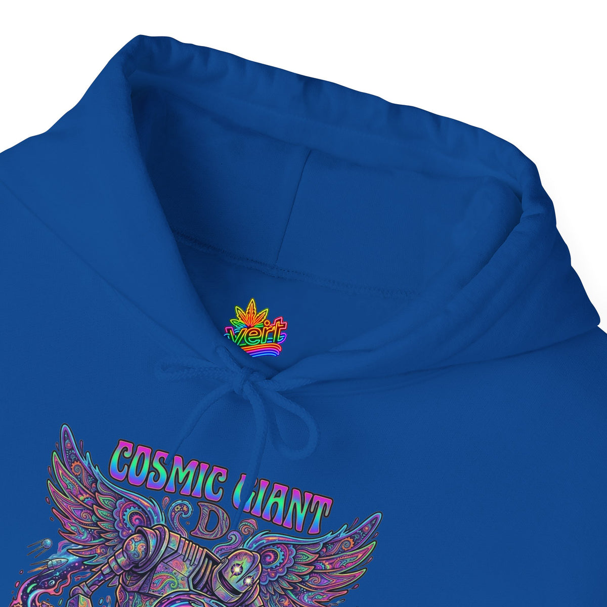 Vert Iron Giant Psychedelic Vintage Style Unisex Graphic Hoodie
