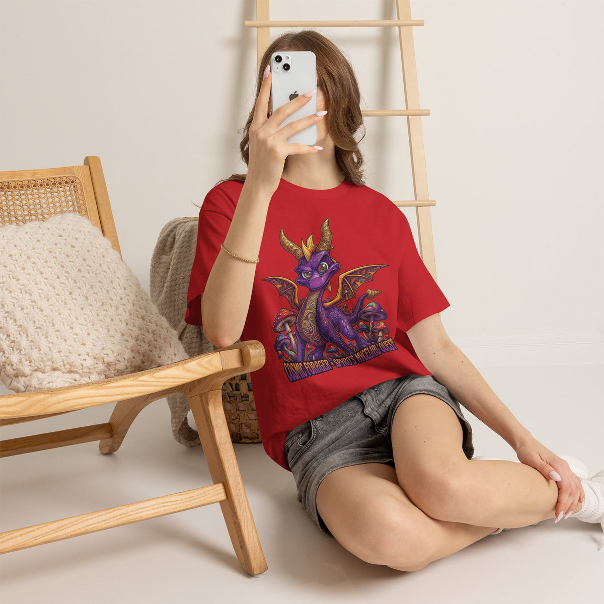 Vert Spyro Psychedelic Vintage Style Unisex Cotton Graphic T-Shirt