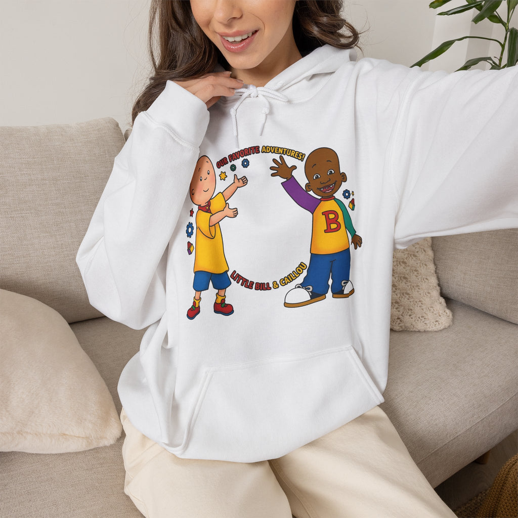 Vert Little Bill & Caillou Vintage Style Unisex Graphic Hoodie
