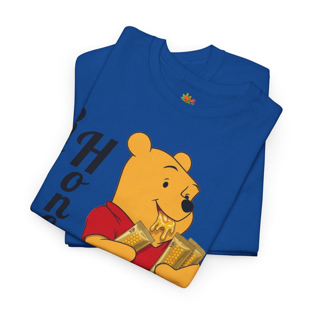Vert Winnie The Pooh "Royal Honey" Vintage Style Unisex Cotton Graphic T-Shirt