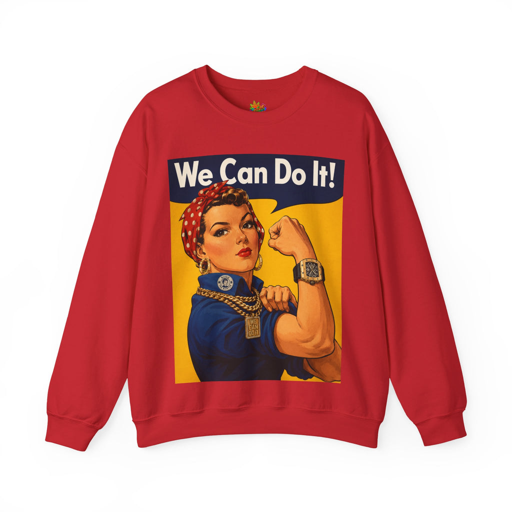 Vert "We Can Do It" Vintage Style Unisex Graphic Crewneck Sweatshirt