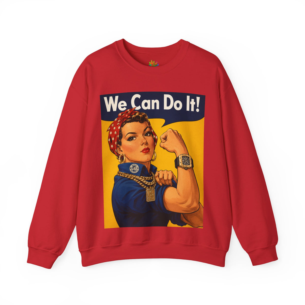 Vert "We Can Do It" Vintage Style Unisex Graphic Crewneck Sweatshirt