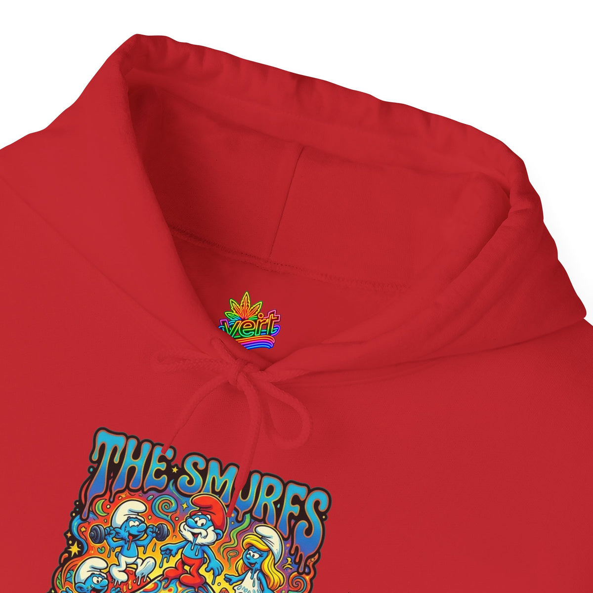 Vert Smurfs Psychedelic Vintage Style Unisex Graphic Hoodie