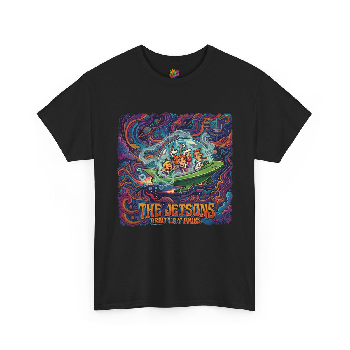 Vert Jetsons Smoker Vintage Style Unisex Cotton Graphic T-Shirt
