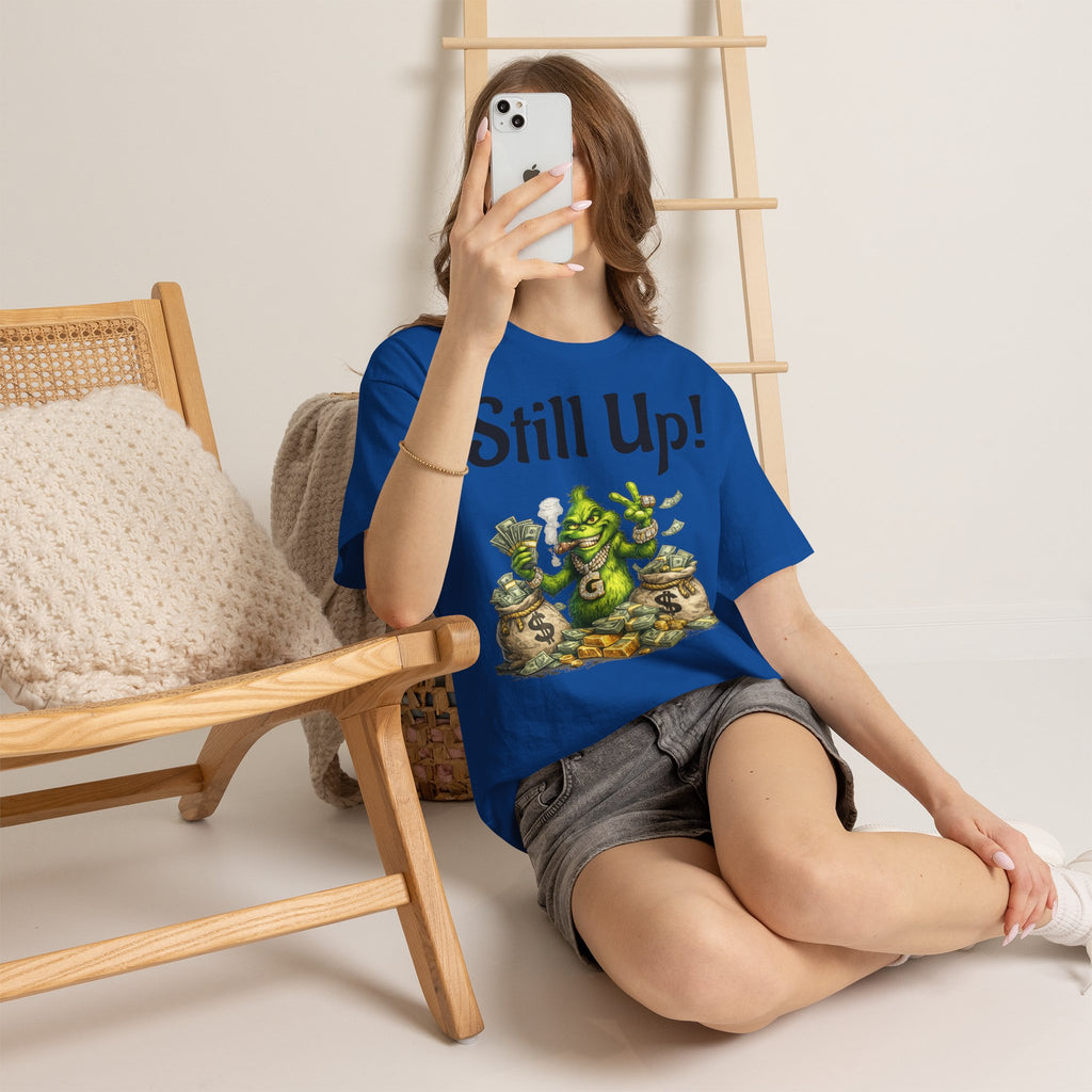 Vert Grinch Smoker Vintage Style Unisex Cotton Graphic T-Shirt
