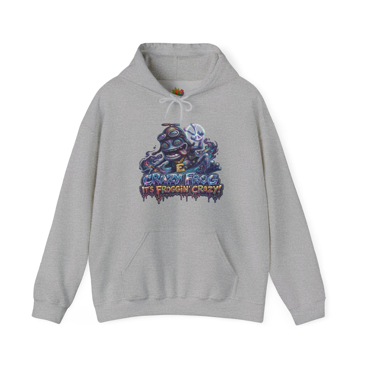 Vert Crazy Frog Psychedelic Vintage Style Unisex Graphic Hoodie