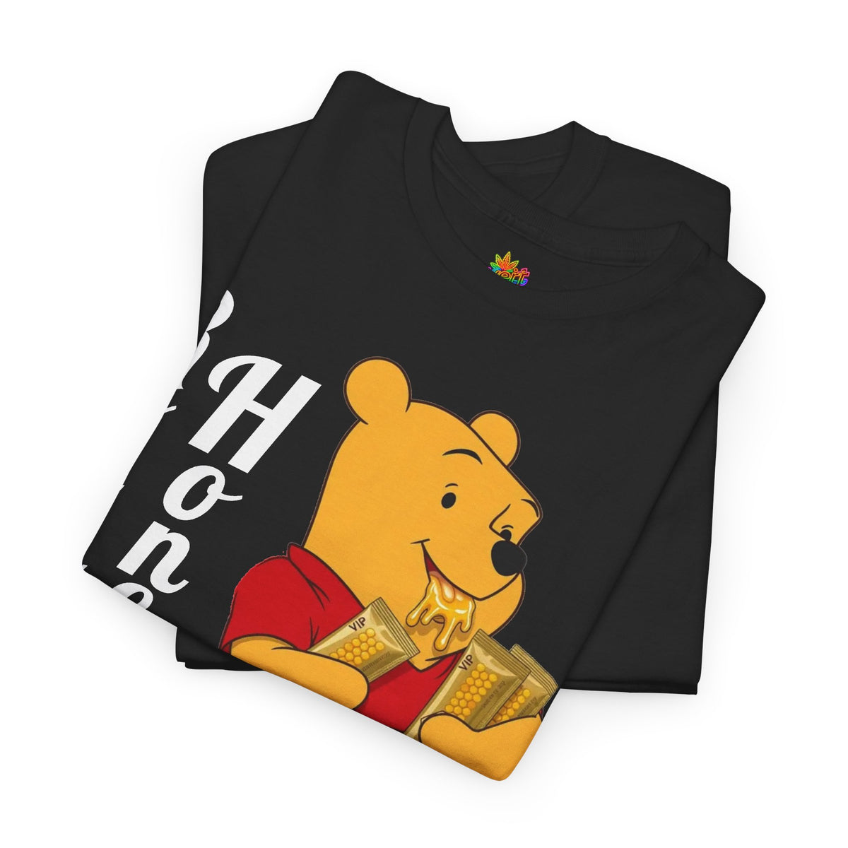 Vert Winnie The Pooh "Royal Honey" Vintage Style Unisex Cotton Graphic T-Shirt
