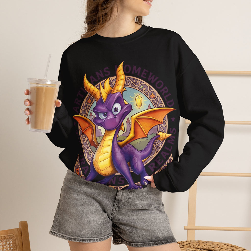 Vert Spyro Vintage Style Unisex Graphic Crewneck Sweatshirt