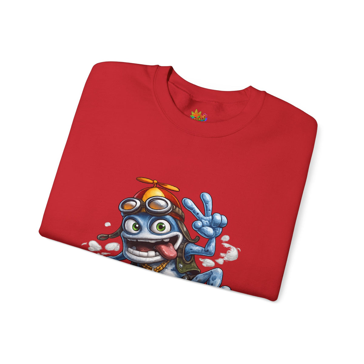 Vert Crazy Frog Vintage Style Unisex Graphic Crewneck Sweatshirt