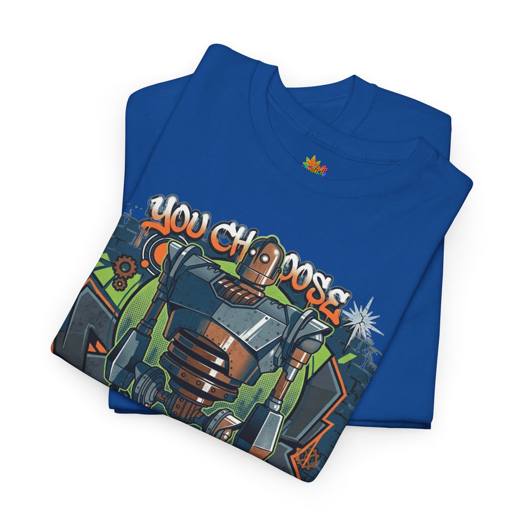 Vert Iron Giant Vintage Style Unisex Cotton Graphic T-Shirt