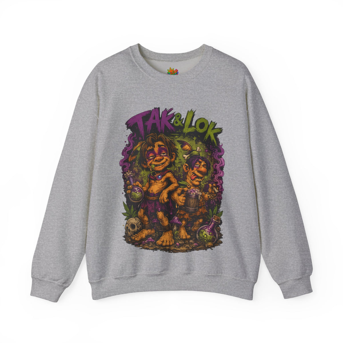 Vert Tak & Lok Vintage Style Unisex Graphic Crewneck Sweatshirt