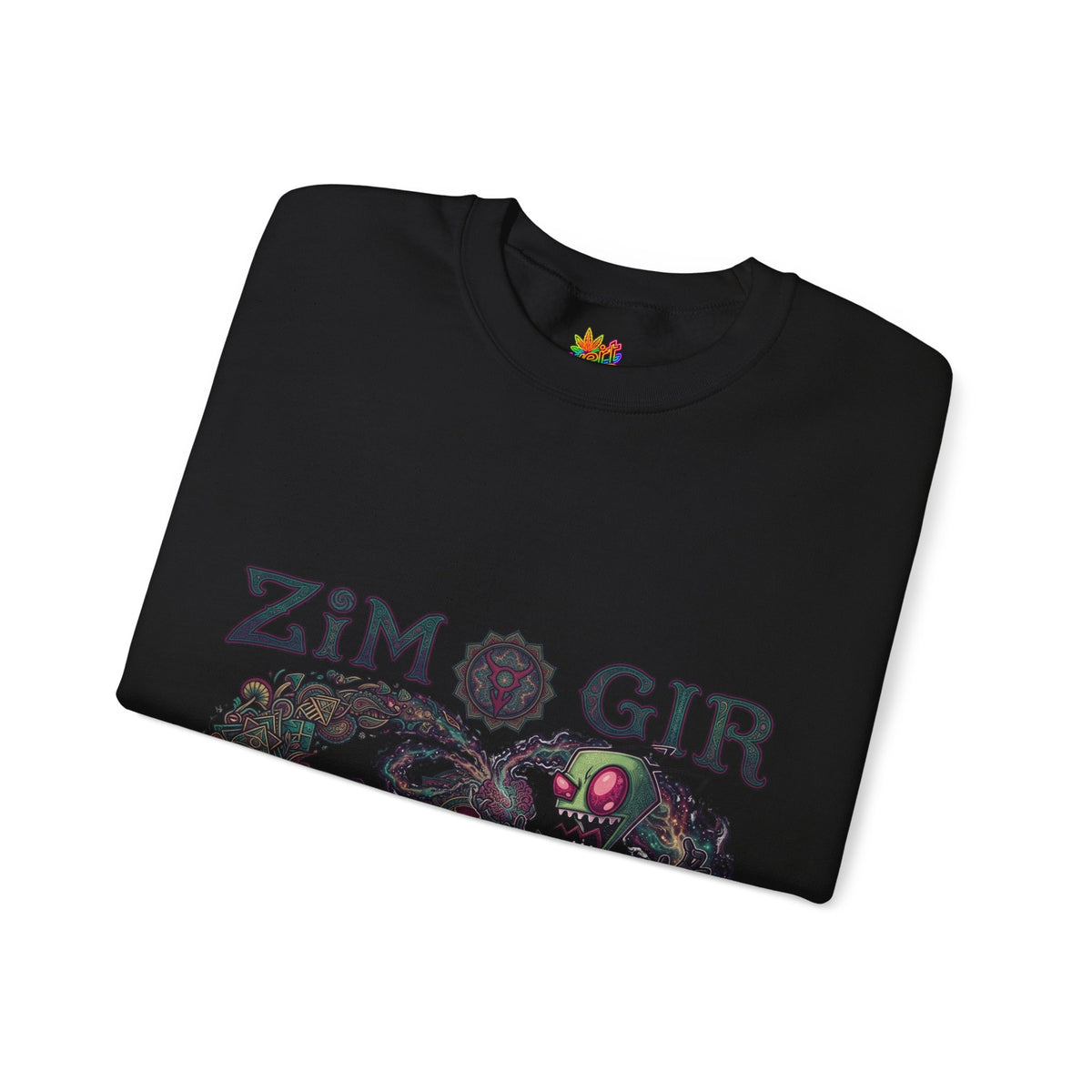 Vert Invader Zim Psychedelic Vintage Style Unisex Graphic Crewneck Sweatshirt