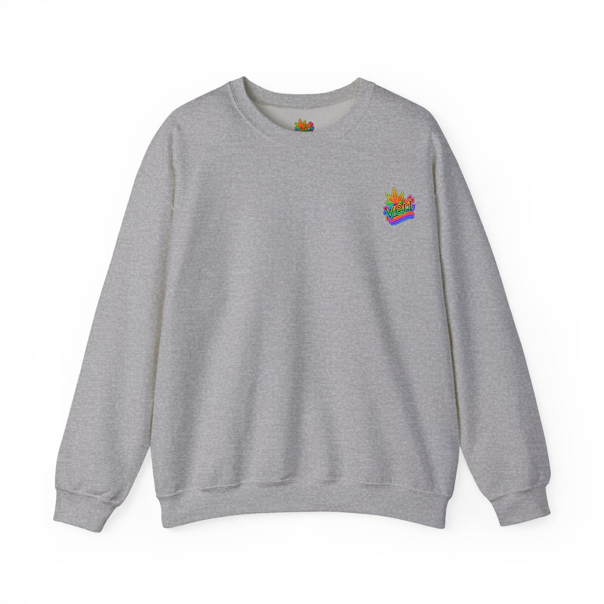 Vert Crested Neon Logo Vintage Style Unisex Graphic Crewneck Sweatshirt