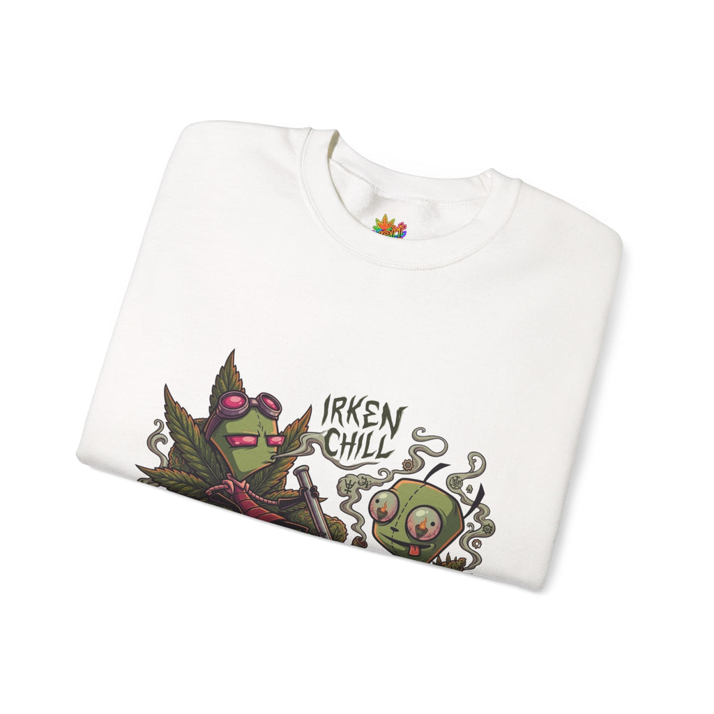 Vert Invader Zim Smoker Vintage Style Unisex Graphic Crewneck Sweatshirt