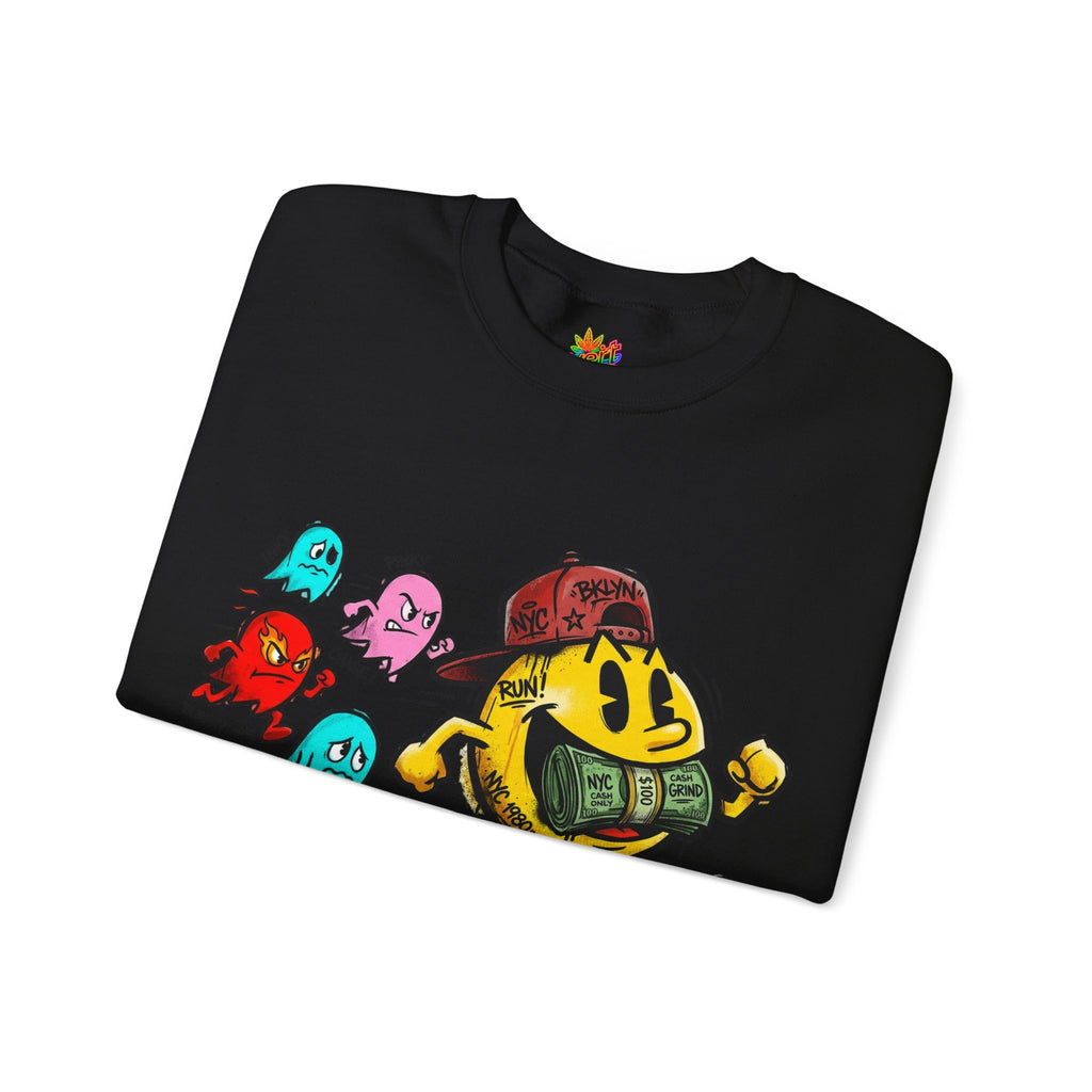 Vert NY Pac-Man Vintage Style Unisex Graphic Crewneck Sweatshirt