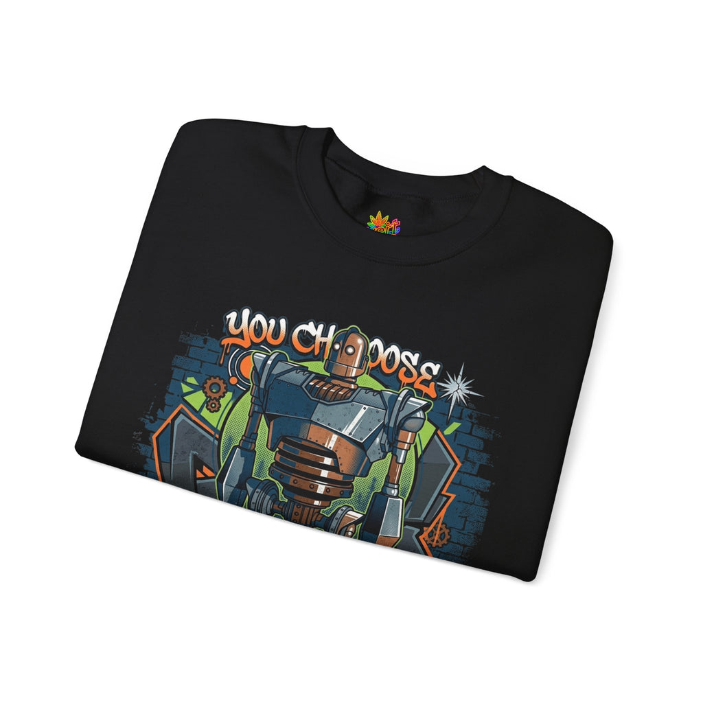 Vert Iron Giant Vintage Style Unisex Graphic Crewneck Sweatshirt