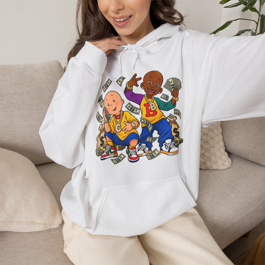 Vert Little Bill & Caillou Alt Vintage Style Unisex Graphic Hoodie