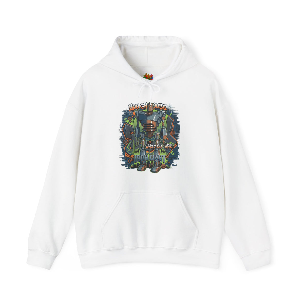 Vert Iron Giant Vintage Style Unisex Graphic Hoodie