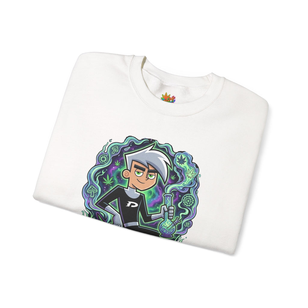 Vert Danny Phantom Smoker Vintage Style Unisex Graphic Crewneck Sweatshirt