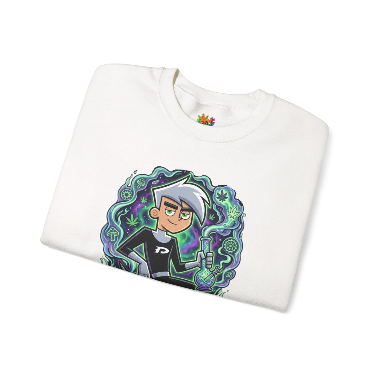 Vert Danny Phantom Smoker Vintage Style Unisex Graphic Crewneck Sweatshirt
