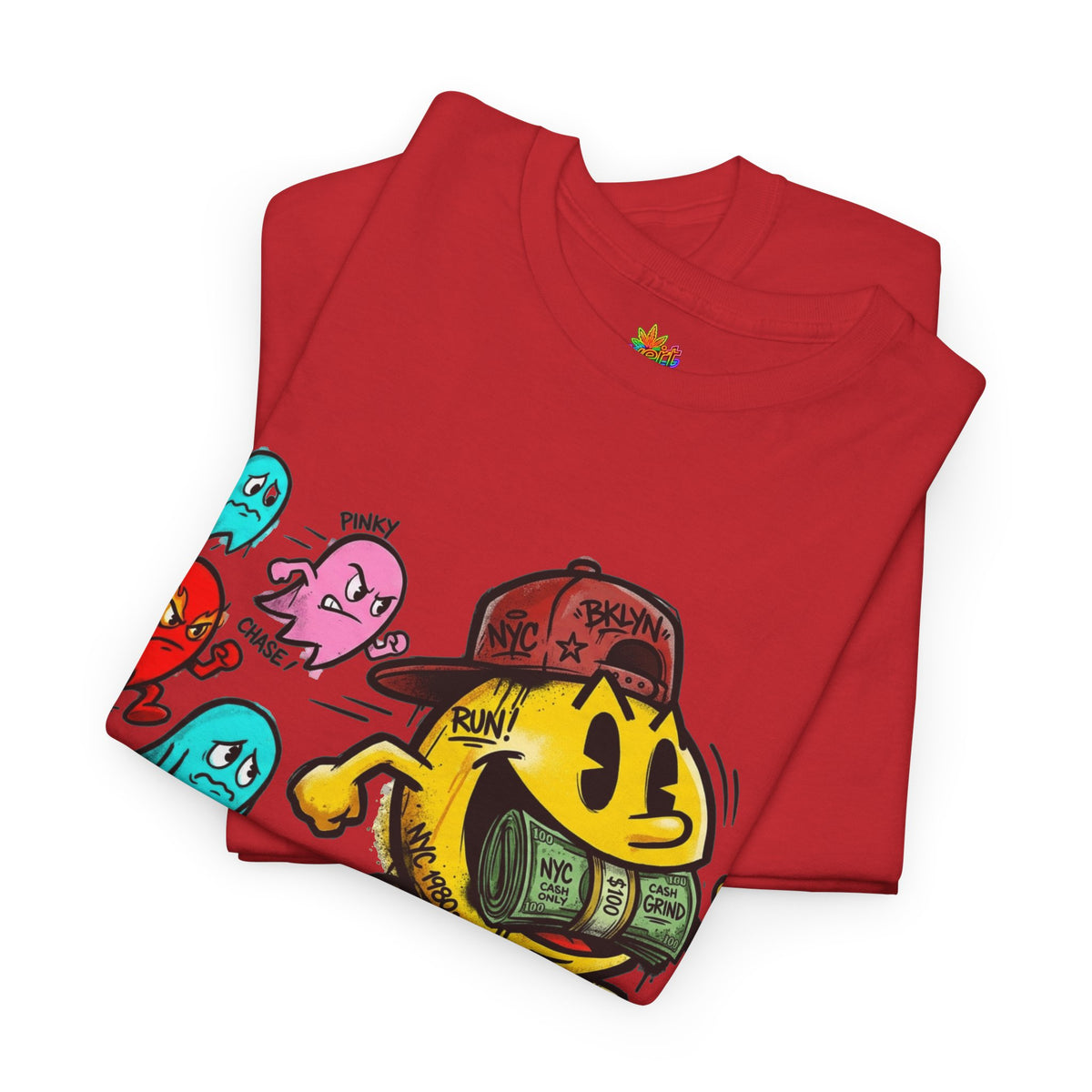 Vert NY Pac-Man Vintage Style Unisex Graphic Cotton T-Shirt