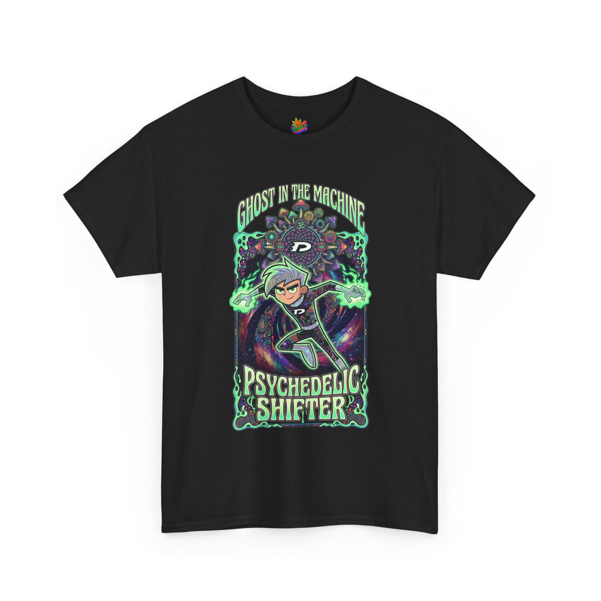 Vert Danny Phantom Psychedelic Vintage Style Unisex Cotton Graphic T-Shirt