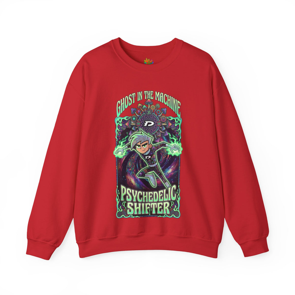 Vert Danny Phantom Psychedelic Vintage Style Unisex Graphic Crewneck Sweatshirt