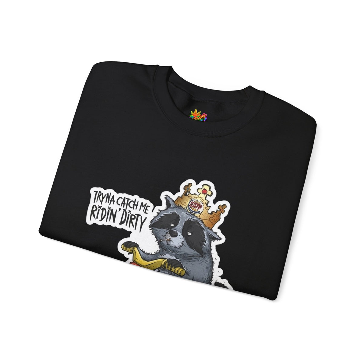 Vert Burger King Parody Vintage Style Unisex Graphic Crewneck Sweatshirt