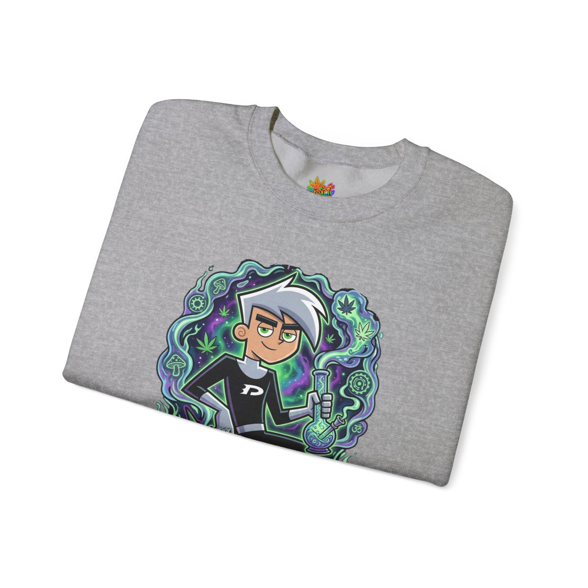Vert Danny Phantom Smoker Vintage Style Unisex Graphic Crewneck Sweatshirt