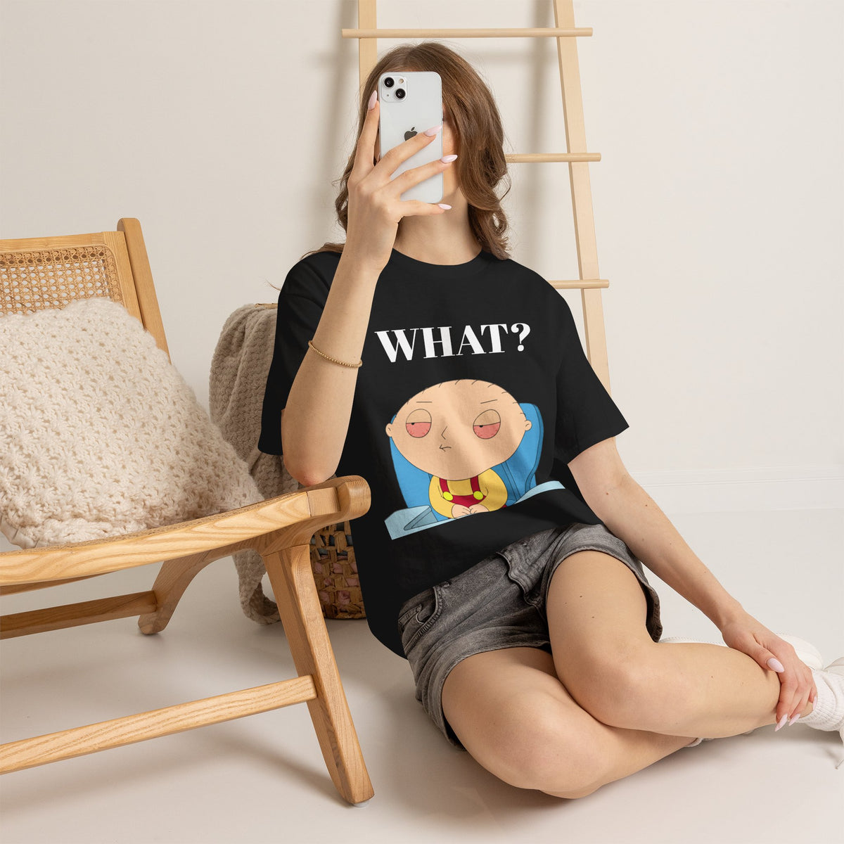 Vert Stewie Vintage Style Unisex Cotton Graphic T-Shirt
