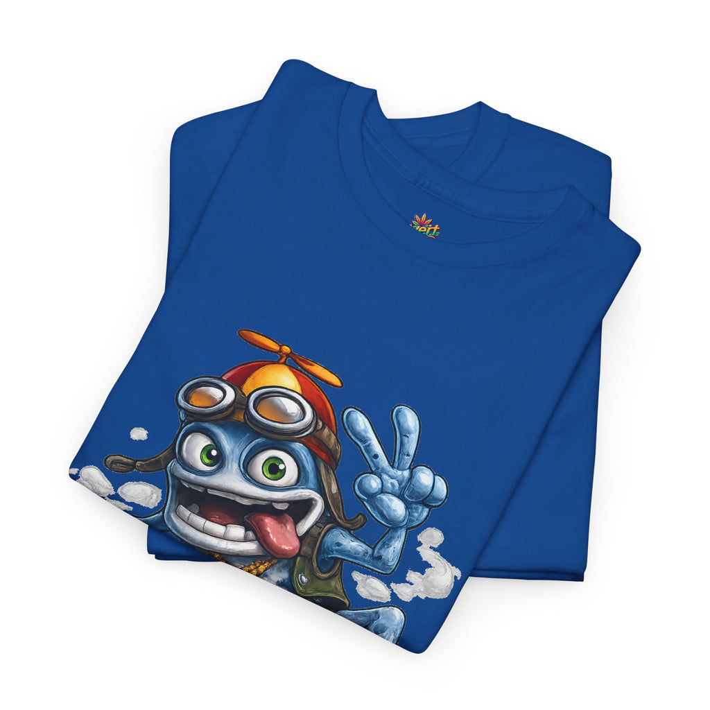 Vert Crazy Frog Vintage Style Unisex Cotton Graphic T-Shirt