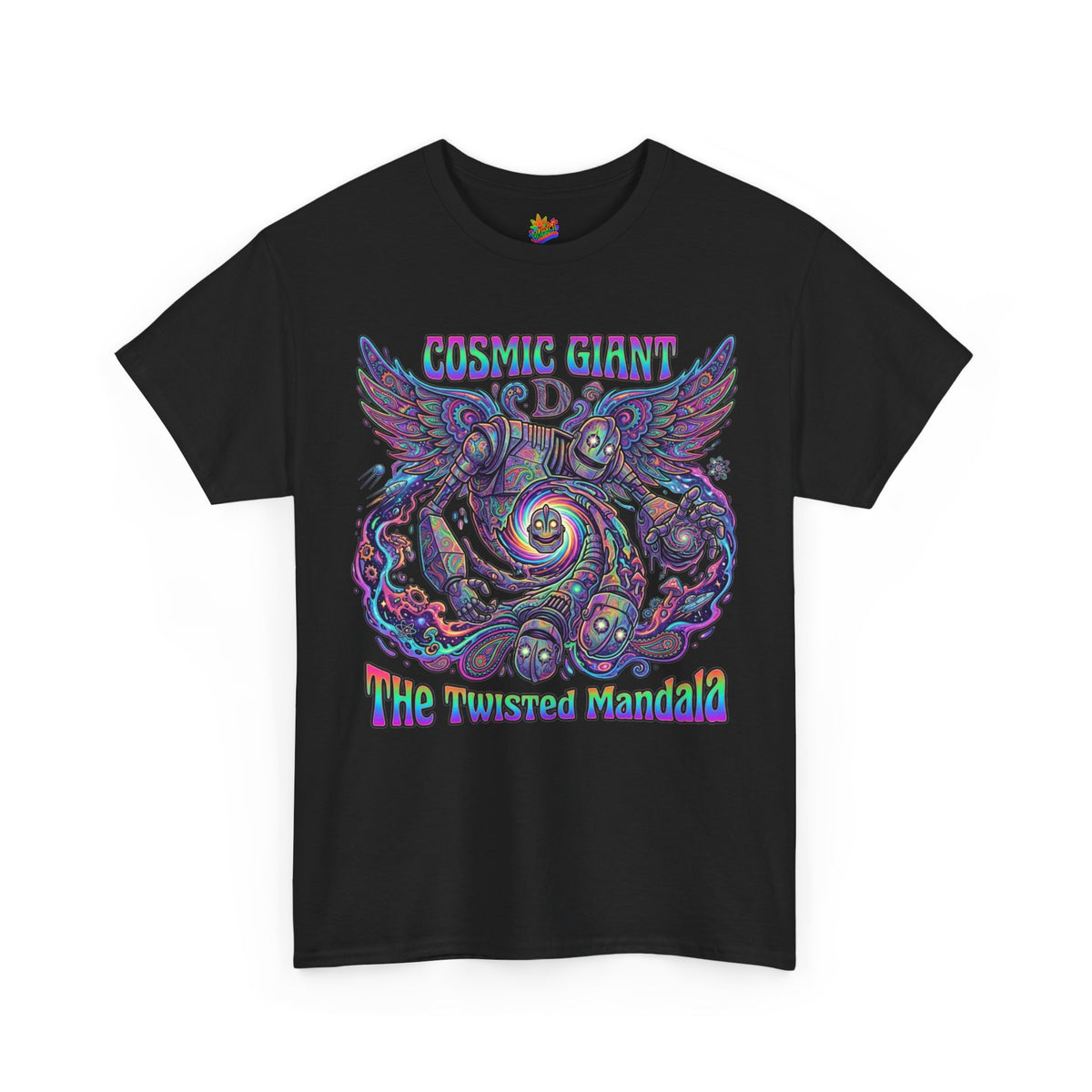Vert Iron Giant Psychedelic Vintage Style Unisex Cotton Graphic T-Shirt