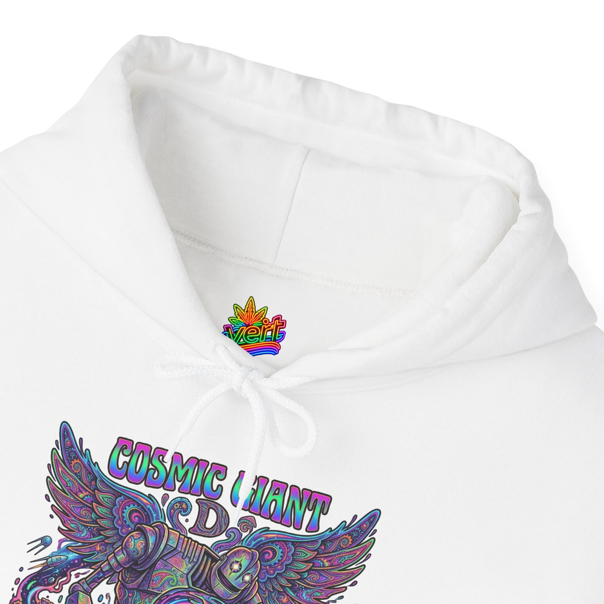 Vert Iron Giant Psychedelic Vintage Style Unisex Graphic Hoodie
