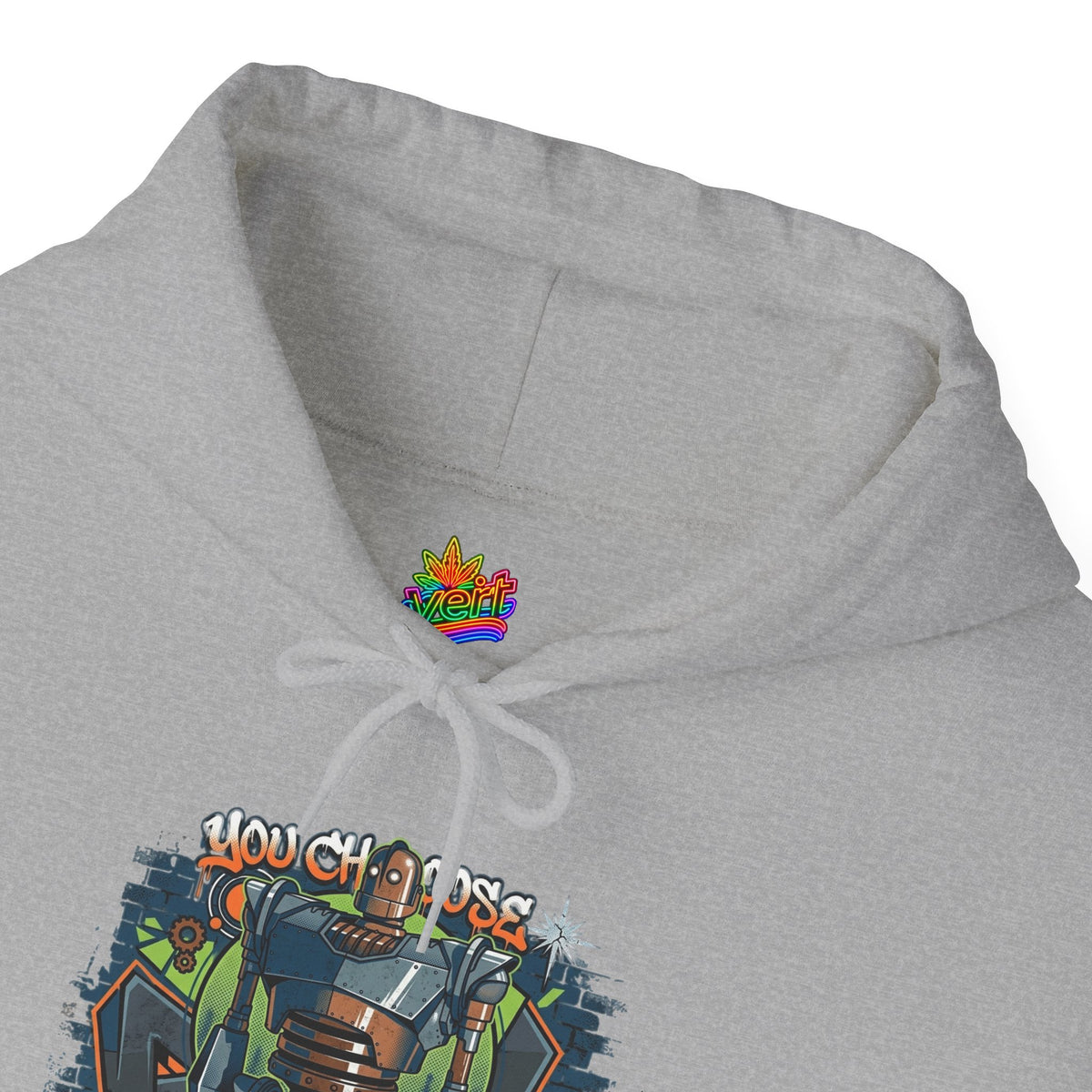 Vert Iron Giant Vintage Style Unisex Graphic Hoodie