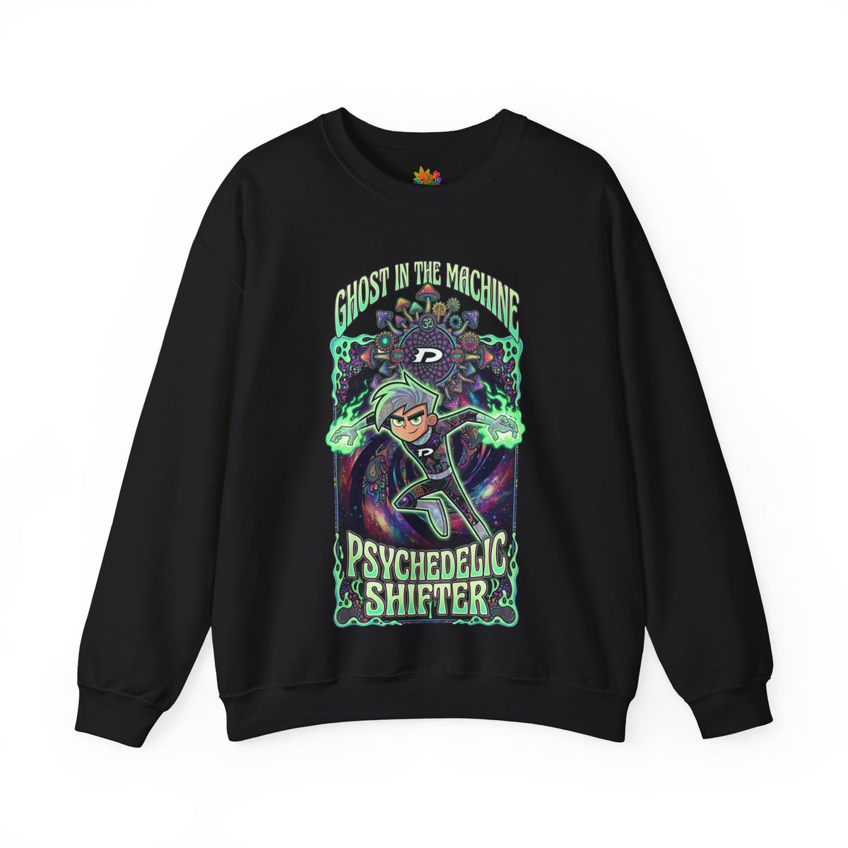 Vert Danny Phantom Psychedelic Vintage Style Unisex Graphic Crewneck Sweatshirt
