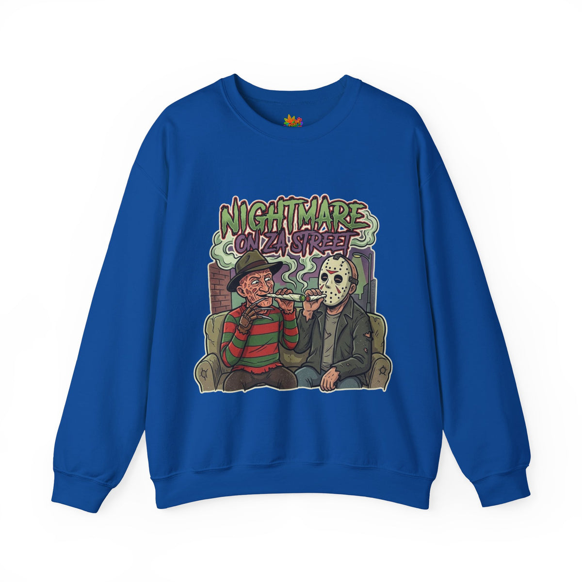 Vert Freddy & Jason Smoker Vintage Style Unisex Crewneck Sweatshirt