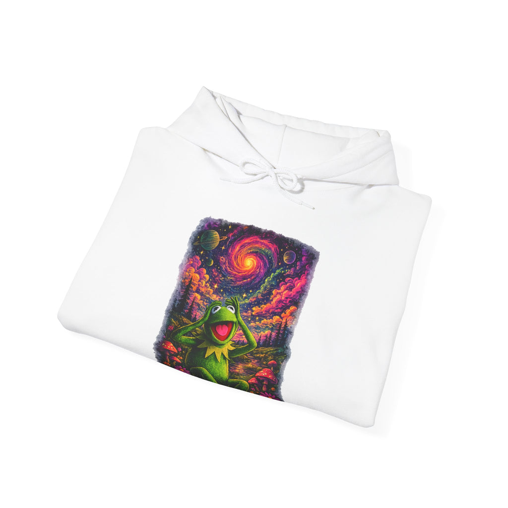 Vert Psychedelic Kermit Vintage Style Unisex Graphic Hoodie