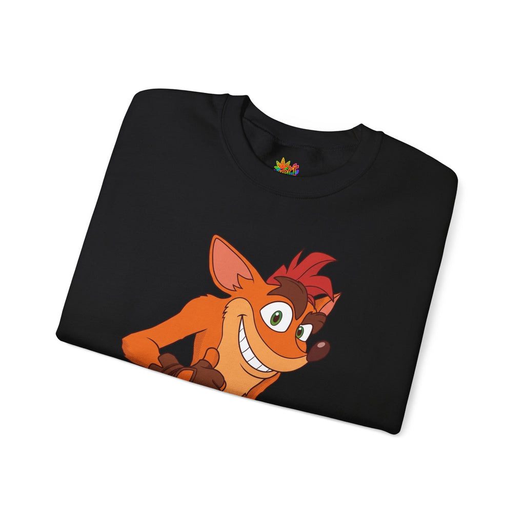 Vert Crash Bandicoot Vintage Style Unisex Graphic Crewneck Sweatshirt