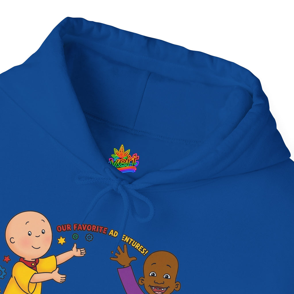 Vert Little Bill & Caillou Vintage Style Unisex Graphic Hoodie