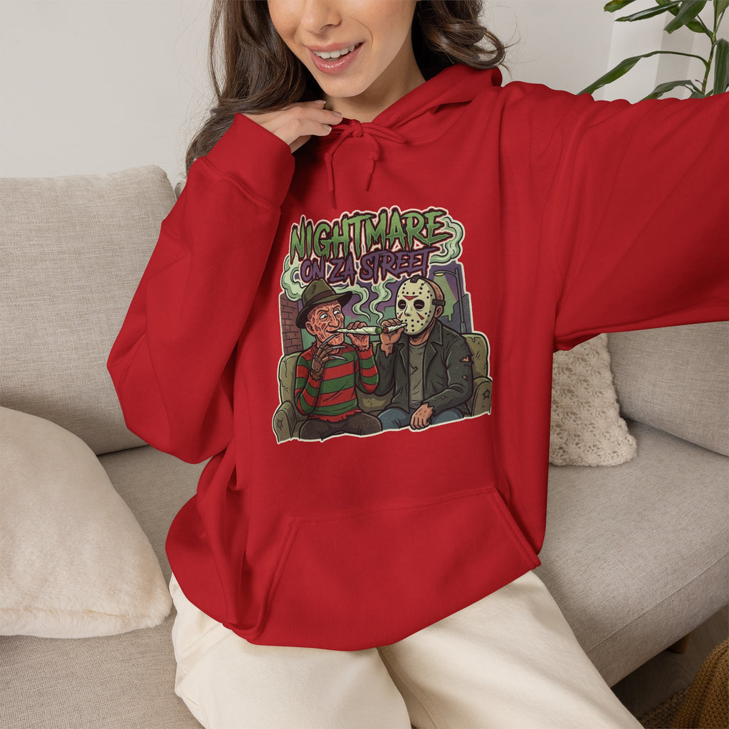 Vert Freddy & Jason Smoker Vintage Style Unisex Hoodie