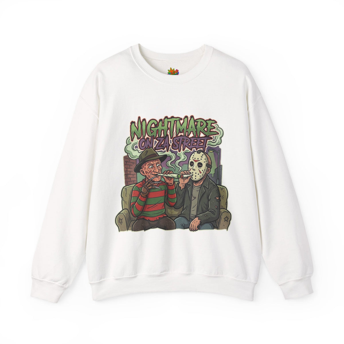 Vert Freddy & Jason Smoker Vintage Style Unisex Crewneck Sweatshirt
